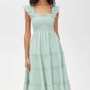 NWT Ellie Nap Dress - Sage Green Tonal Seersucker